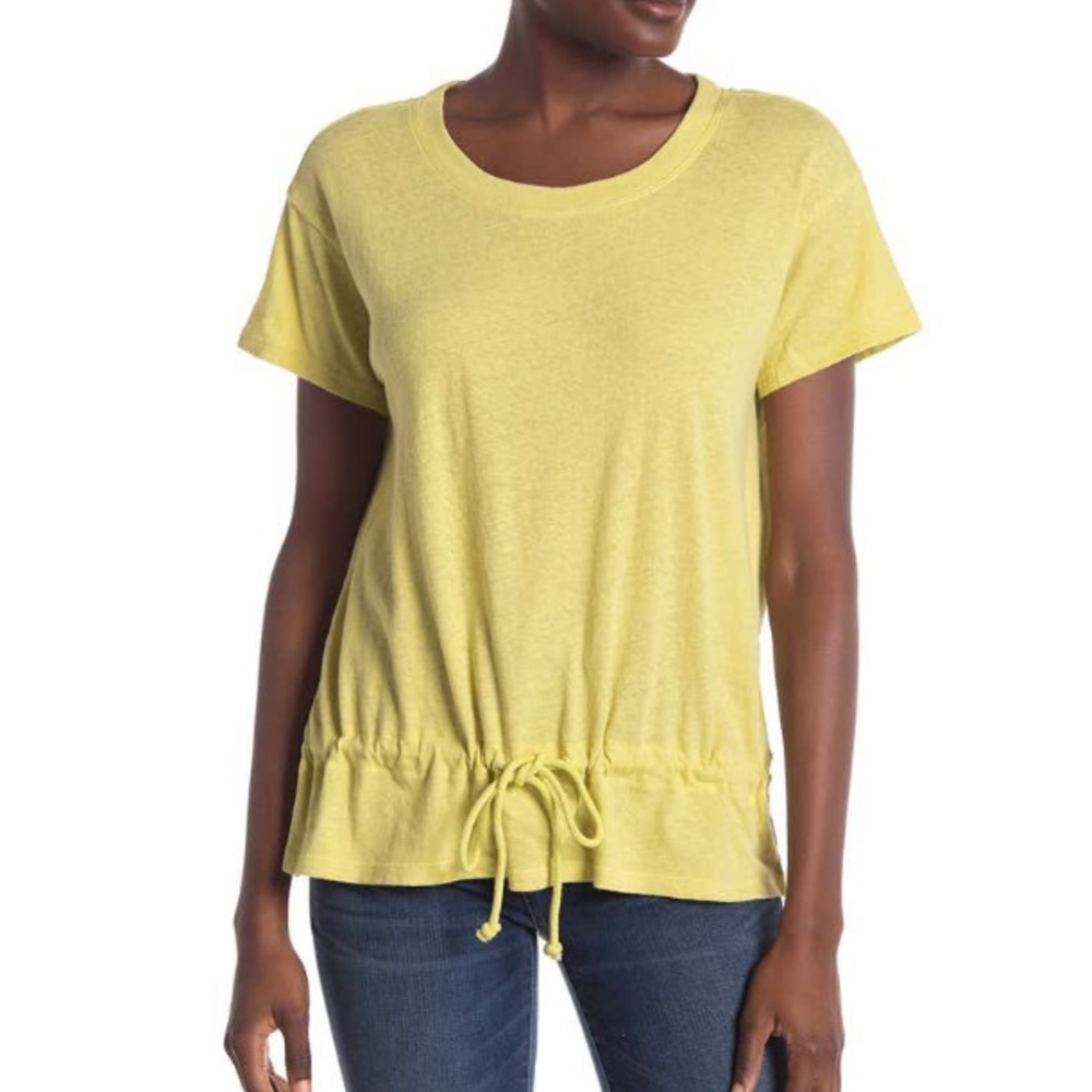 💸⬇️ Madewell yellow-green drawstring tshirt